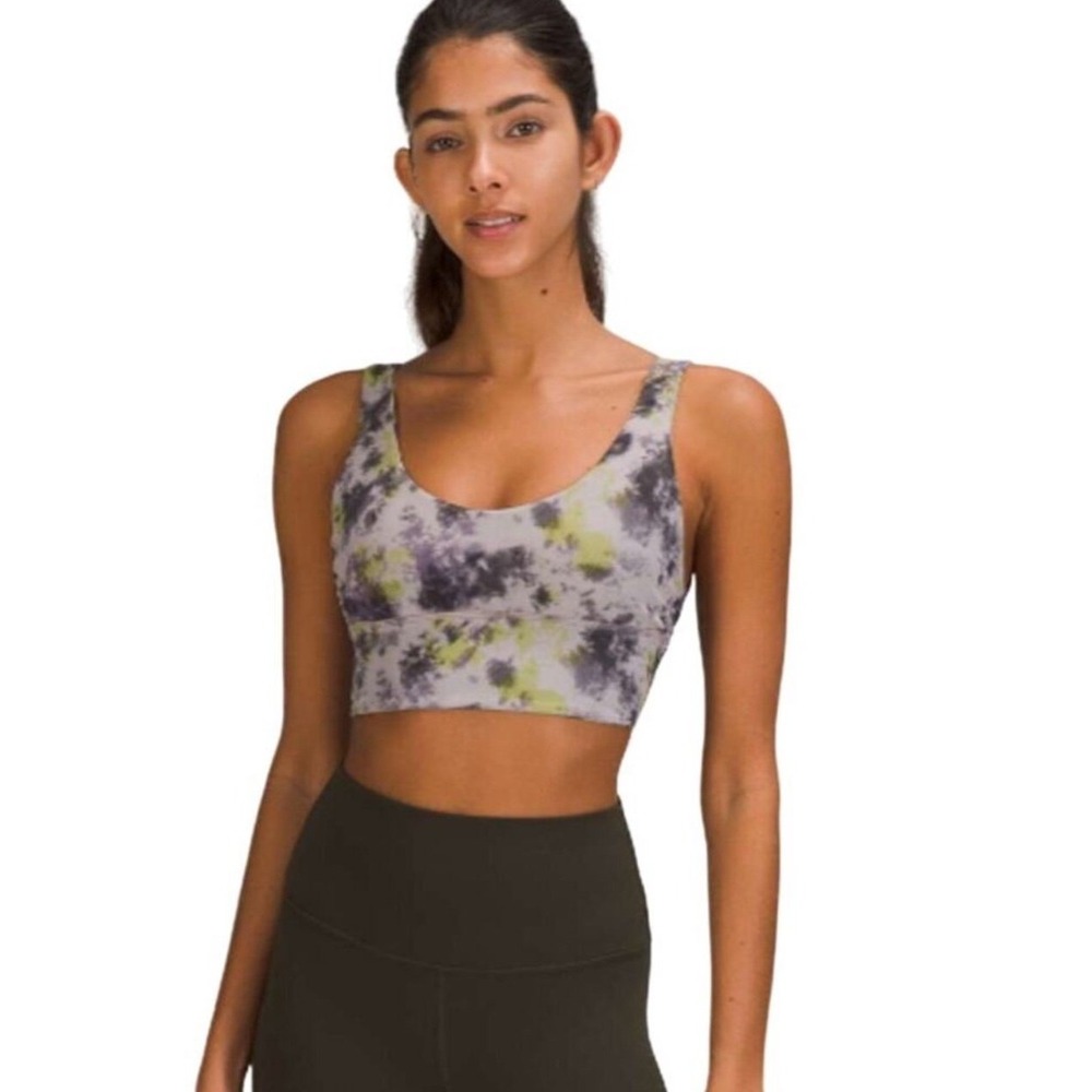 Lululemon Align Reversible Bra in the Radial Tie Dye Mauve Grey Multi color